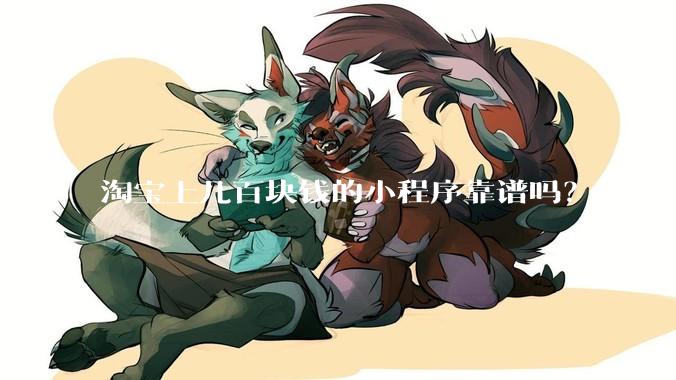 淘宝上几百块钱的小程序靠谱吗？